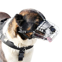 Wire Basket Dog Muzzle for Caucasian Shepherd